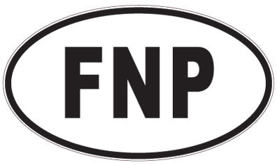 FNP - 3 Letter Initials Oval Magnet