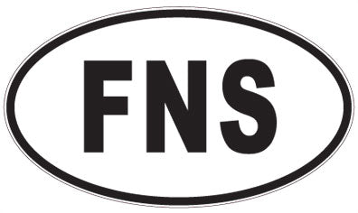 FNS - 3 Letter Initials Oval Magnet