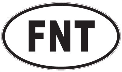 FNT - 3 Letter Initials Oval Magnet