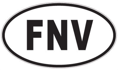 FNV - 3 Letter Initials Oval Magnet