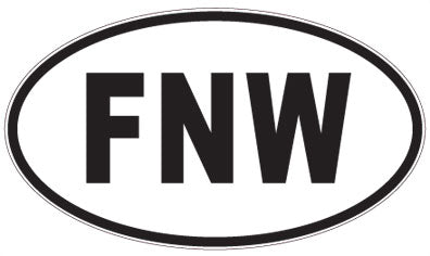 FNW - 3 Letter Initials Oval Magnet
