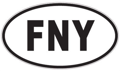FNY - 3 Letter Initials Oval Magnet
