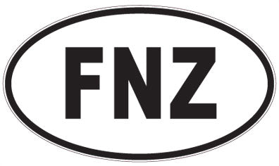 FNZ - 3 Letter Initials Oval Magnet