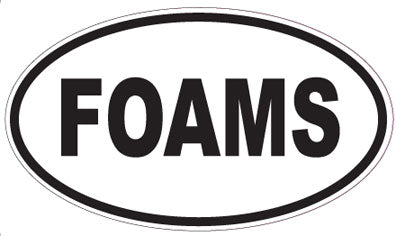 FOAMS - Oval Sticker