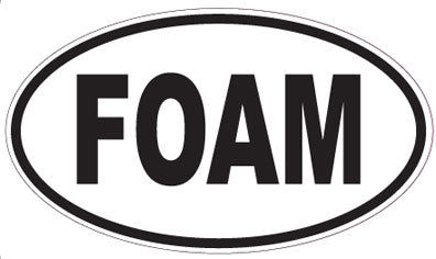 FOAM - Oval Sticker