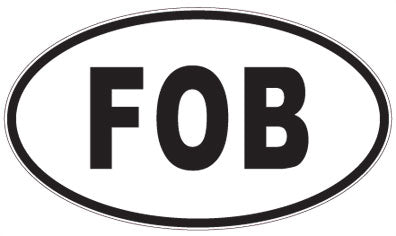FOB - 3 Letter Initials Oval Magnet