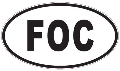 FOC - 3 Letter Initials Oval Magnet