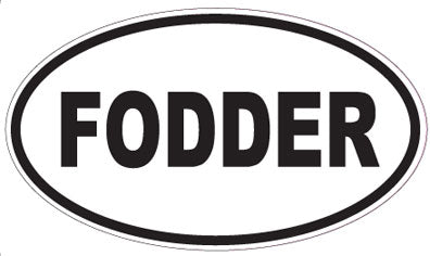 FODDER - Oval Sticker