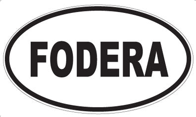 FODERA - Oval Sticker