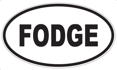 FODGE - Oval Sticker
