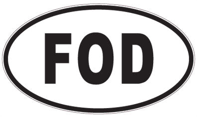 FOD - 3 Letter Initials Oval Magnet