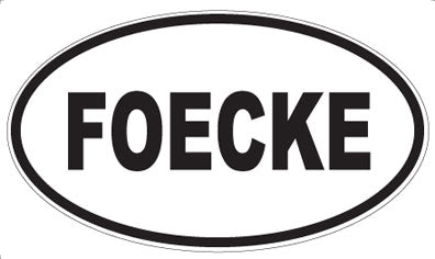 FOECKE - Oval Sticker