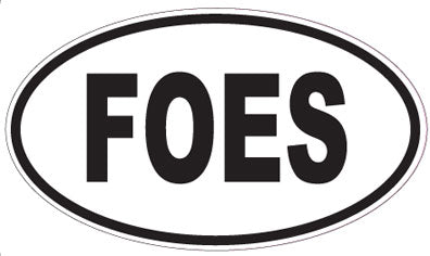 FOES - Oval Sticker