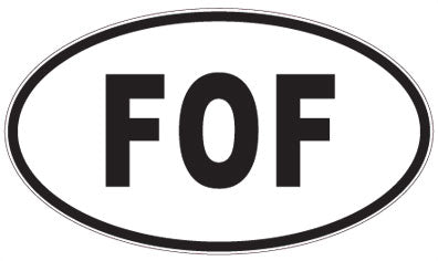 FOF - 3 Letter Initials Oval Magnet