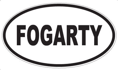 FOGARTY - Oval Sticker