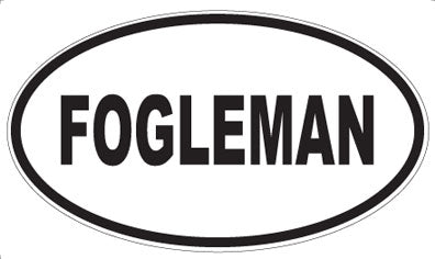 FOGLEMAN - Oval Sticker