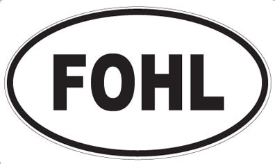 FOHL - Oval Sticker