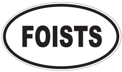 FOISTS - Oval Sticker