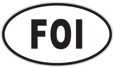 FOI - 3 Letter Initials Oval Magnet