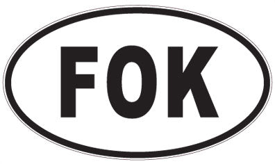 FOK - 3 Letter Initials Oval Magnet