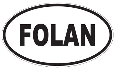 FOLAN - Oval Sticker