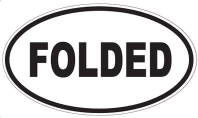 FOLDED - Oval Sticker