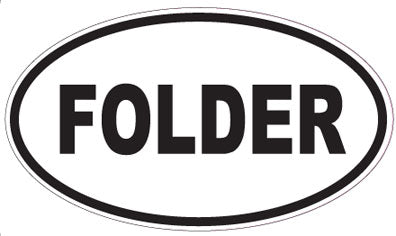 FOLDER - Oval Sticker