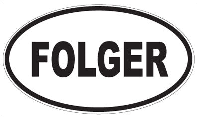 FOLGER - Oval Sticker