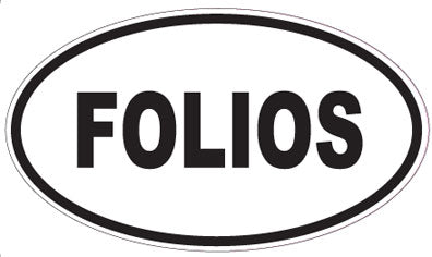 FOLIOS - Oval Sticker