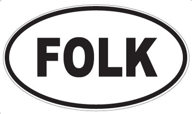 FOLK - Oval Magnet