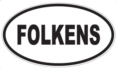 FOLKENS - Oval Sticker