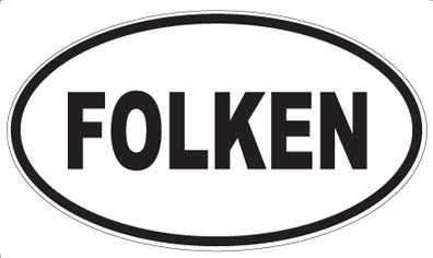 FOLKEN - Oval Magnet
