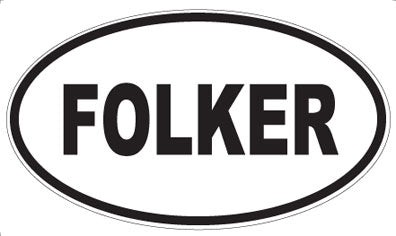FOLKER - Oval Sticker