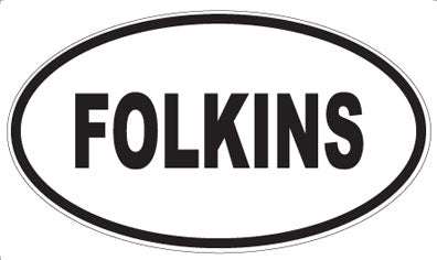 FOLKINS - Oval Magnet