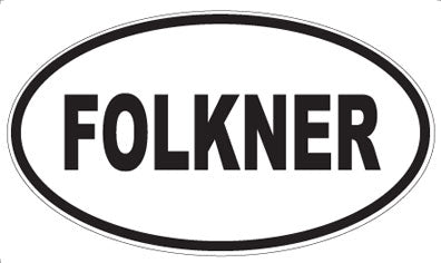 FOLKNER - Oval Sticker