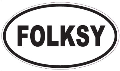 FOLKSY - Oval Sticker