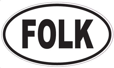 FOLK - Oval Sticker