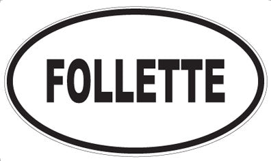 FOLLETTE - Oval Sticker