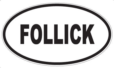 FOLLICK - Oval Sticker
