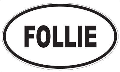 FOLLIE - Oval Sticker