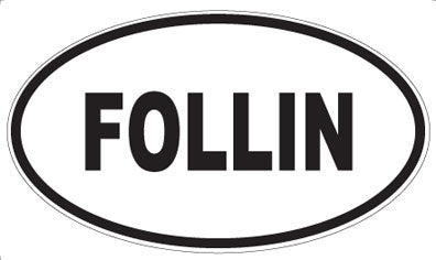 FOLLIN - Oval Sticker