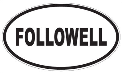 FOLLOWELL - Oval Sticker