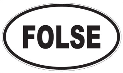 FOLSE - Oval Sticker