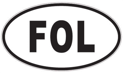 FOL - 3 Letter Initials Oval Magnet
