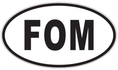 FOM - 3 Letter Initials Oval Magnet