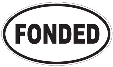 FONDED - Oval Sticker