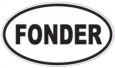 FONDER - Oval Sticker
