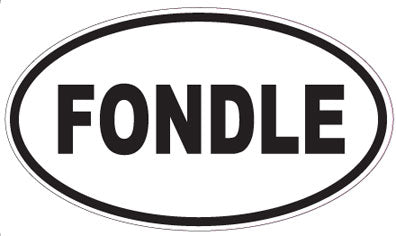 FONDLE - Oval Sticker