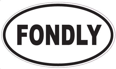 FONDLY - Oval Sticker