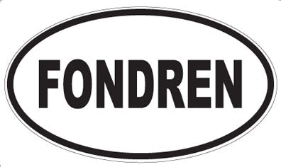 FONDREN - Oval Magnet